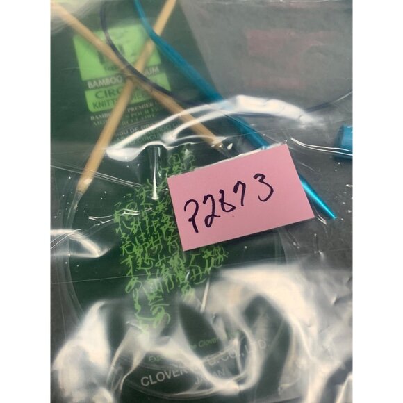 Lot Of 2 Circular Knitting Needles Clover 29" (74cm) No. 7 (4.5mm) Bamboo & Alum - Picture 5 of 5